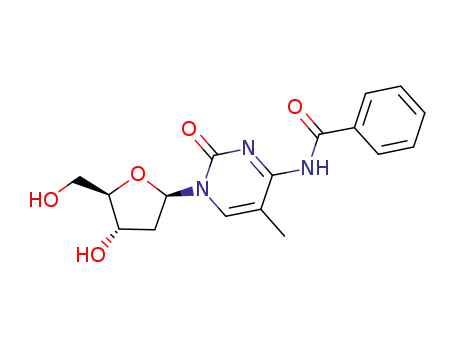 Molecular Structure of 104579-02-4 (N4-BENZOYL-5-METHYLDEOXYCYTIDINE)