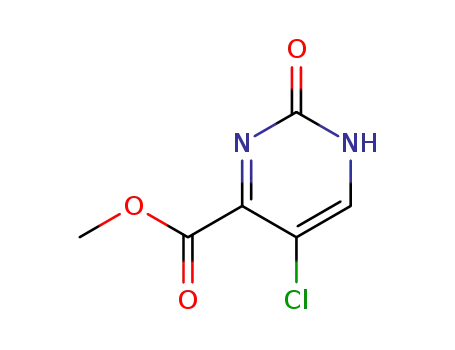 Molecular Structure of 70662-93-0 (4-Pyrimidinecarboxylic acid, 5-chloro-1,2-dihydro-2-oxo-, methyl ester)