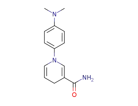 Molecular Structure of 121809-25-4 (3-Pyridinecarboxamide, 1-[4-(dimethylamino)phenyl]-1,4-dihydro-)