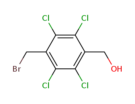 Molecular Structure of 99705-48-3 (Benzenemethanol, 4-(bromomethyl)-2,3,5,6-tetrachloro-)
