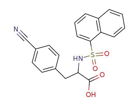 Molecular Structure of 80852-44-4 (Phenylalanine, 4-cyano-N-(1-naphthalenylsulfonyl)-)