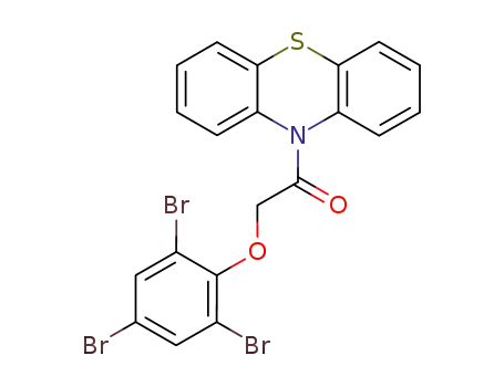Molecular Structure of 136776-26-6 (10-[(2,4,6-tribromophenoxy)acetyl]-10H-phenothiazine)