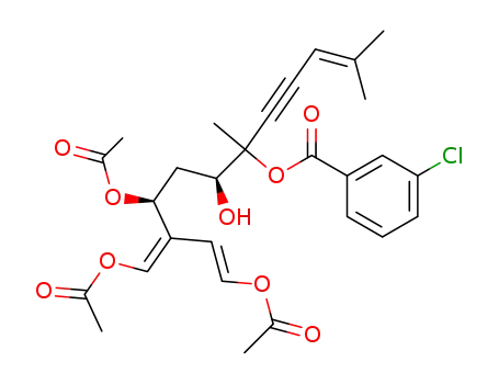 (4S,6S,1E)-1,4-diacetoxy-3-<(Z)-acetoxymethylidene>-6-hydroxy-7,11-dimethyldodeca-1,10-dien-8-yne-7-yl 3-chlorobenzoate