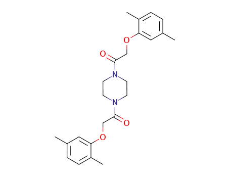 Molecular Structure of 143189-97-3 (1,4-bis[(2,5-dimethylphenoxy)acetyl]piperazine)