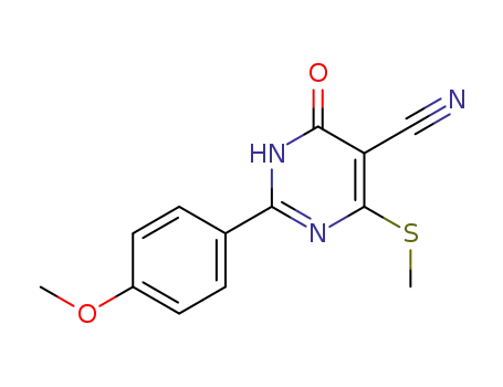3,4-dihydro-6-methylthio-2-p-methoxyphenyl-4-oxopyrimidine-5-carbonitrile