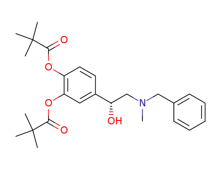Molecular Structure of 133789-72-7 (4-(2-(Benzyl(Methyl)aMino)-1-hydroxyethyl)-1,2-phenylene bis(2,2-diMethylpropanoate))