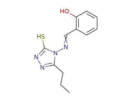 Molecular Structure of 101366-96-5 (3H-1,2,4-Triazole-3-thione,
2,4-dihydro-4-[[(2-hydroxyphenyl)methylene]amino]-5-propyl-)