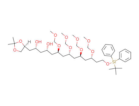 (2R,4S,6R,8S,10S,12R)-14-(tert-Butyl-diphenyl-silanyloxy)-1-((S)-2,2-dimethyl-[1,3]dioxolan-4-yl)-6,8,10,12-tetrakis-methoxymethoxy-tetradecane-2,4-diol