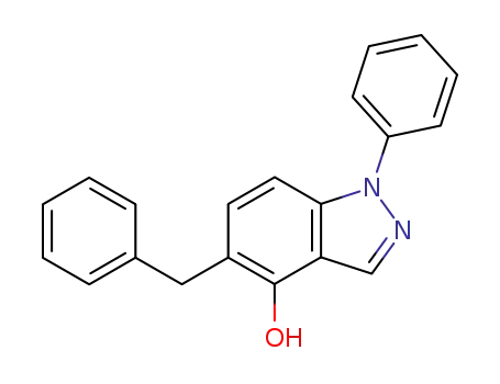 Molecular Structure of 142504-03-8 (5-benzyl-1-phenyl-1,2-dihydro-4H-indazol-4-one)