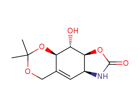 1,7-O-isopropylidene-1L-(1,3,4/2)-4-amino-6-C-(hydroxymethyl)-5-cyclohexene-1,2,3-triol 3,4-carbamate