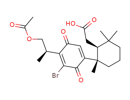[(1S,2S)-4'-((R)-2-Acetoxy-1-methyl-ethyl)-5'-bromo-1,3,3-trimethyl-3',6'-dioxo-bicyclohexyl-1',4'-dien-2-yl]-acetic acid