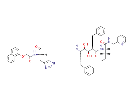 L-Idonamide, 2,5,6-trideoxy-5-((3-(1H-imidazol-4-yl)-2-(((1-naphthalenyloxy)acetyl)amino)-1-oxopropyl)amino)-N-(2-methyl-1-(((2-pyridinylmethyl)amino)carbonyl)butyl)-6-phenyl-2-(phenylmethyl)-(1(1S,2S),5(S))-