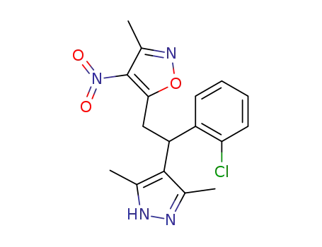 5-[2-(2-Chloro-phenyl)-2-(3,5-dimethyl-1H-pyrazol-4-yl)-ethyl]-3-methyl-4-nitro-isoxazole