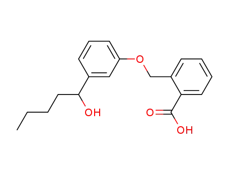 Molecular Structure of 103119-31-9 (Benzoic acid, 2-[[3-(1-hydroxypentyl)phenoxy]methyl]-)