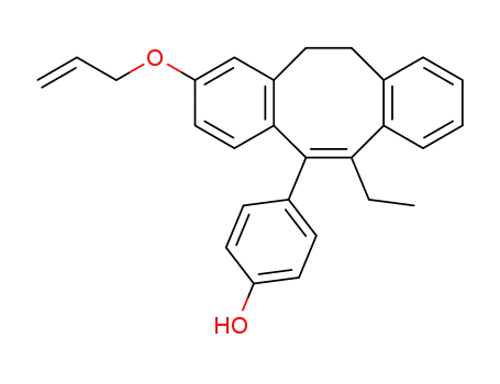 Molecular Structure of 85850-87-9 (p-(2-Allyloxy-6-ethyl-11,12-dihydrodibenzo[a,e]cycloocten-5-yl)phenol)