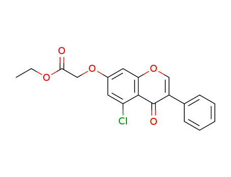 Acetic acid, [(5-chloro-4-oxo-3-phenyl-4H-1-benzopyran-7-yl)oxy]-, ethyl
ester