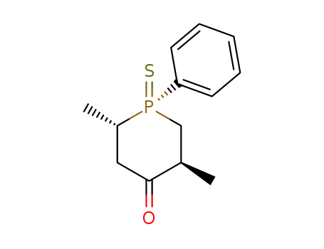 Molecular Structure of 67424-70-8 (4-phosphorinanone, 2,5-dimethyl-1-phenyl-, 1-sulfide, (2R,5S)-)