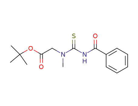 Molecular Structure of 87544-37-4 ((3-Benzoyl-1-methyl-thioureido)-acetic acid tert-butyl ester)
