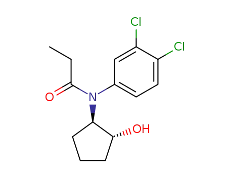 Molecular Structure of 67440-15-7 (Propanamide, N-(3,4-dichlorophenyl)-N-(2-hydroxycyclopentyl)-, trans-)