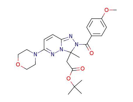 2-(4-methoxybenzoyl)-3-methyl-6-morpholino-3-(tertiary butoxycarbonylmethyl)-2,3-dihydro-1,2,4-triazolo<4,3-b>pyridazine