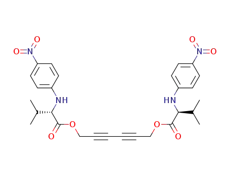 Molecular Structure of 125399-07-7 (L-Valine, N-(4-nitrophenyl)-, 2,4-hexadiyne-1,6-diyl ester)