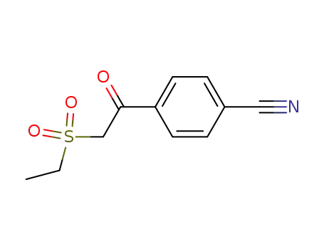 Molecular Structure of 139268-91-0 (Benzonitrile, 4-[(ethylsulfonyl)acetyl]-)