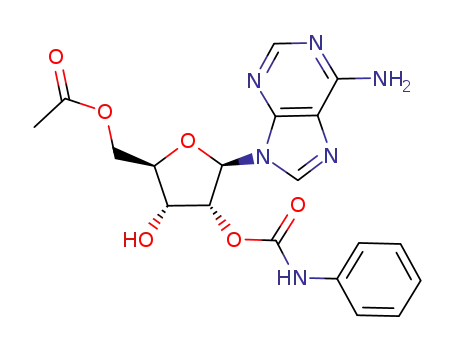 Molecular Structure of 90596-84-2 (5'-O-acetyl-2'-O-(phenylcarbamoyl)adenosine)