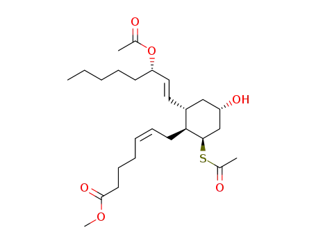 (Z)-7-[(1S,2S,4S,6R)-2-((E)-(S)-3-Acetoxy-oct-1-enyl)-6-acetylsulfanyl-4-hydroxy-cyclohexyl]-hept-5-enoic acid methyl ester