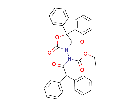 (Diphenylacetyl)(2,4-dioxo-5,5-diphenyl-3-oxazolidinyl)carbamidsaeure-ethylester