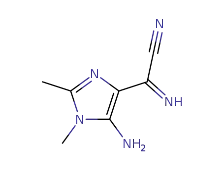 Molecular Structure of 80052-80-8 (1H-Imidazole-4-acetonitrile, 5-amino-a-imino-1,2-dimethyl-)