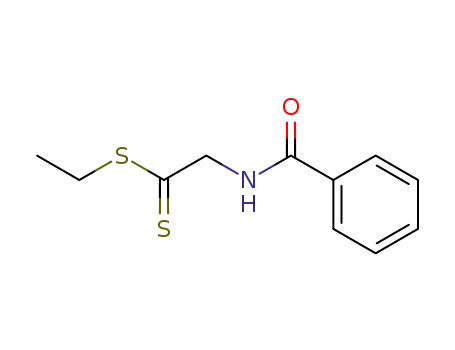 Molecular Structure of 24748-71-8 (N-benzoylglycine ethyl dithio ester)