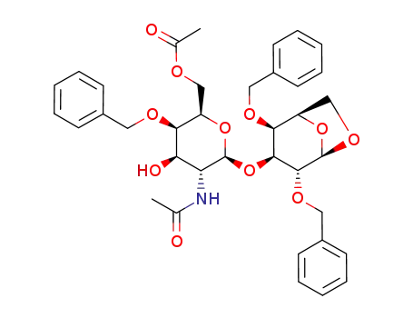 3-O-(2-acetamido-6-O-acetyl-4-O-benzyl-2-desoxy-β-D-galactopyranosyl)-1,6-anhydro-2,4-di-O-benzyl-β-D-galactopyranose