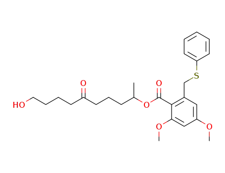 2,4-Dimethoxy-6-phenylsulfanylmethyl-benzoic acid 9-hydroxy-1-methyl-5-oxo-nonyl ester
