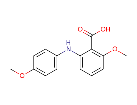 Molecular Structure of 112649-77-1 (Benzoic acid, 2-methoxy-6-[(4-methoxyphenyl)amino]-)