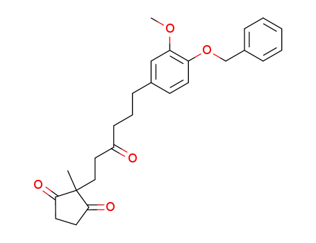 (+/-)-2-<6-(4-benzyloxy-3-methoxyphenyl)-3-oxohexyl>-2-methylcyclopentane-1,3-dione