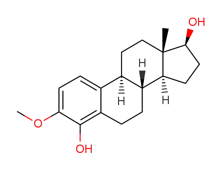 Molecular Structure of 5976-66-9 (3-Methoxyestra-1,3,5(10)-triene-4,17β-diol)