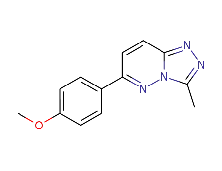 Molecular Structure of 76970-05-3 (6-(4-Methoxy-phenyl)-3-methyl-[1,2,4]triazolo[4,3-b]pyridazine)