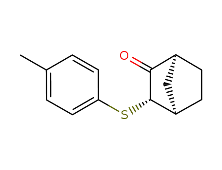 Bicyclo[2.2.1]heptan-2-one, 3-[(4-methylphenyl)thio]-, exo-