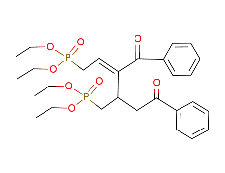 (E)-<3-Benzoyl-4-(diethoxyphosphinylmethyl)-6-oxo-6-phenyl-2-hexenyl>phosphonsaeure-diethylester