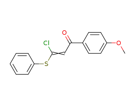Molecular Structure of 83239-27-4 (2-Propen-1-one, 3-chloro-1-(4-methoxyphenyl)-3-(phenylthio)-)