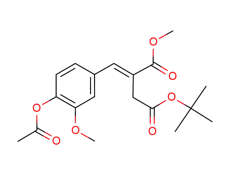 Molecular Structure of 115061-12-6 (4-t-butyl 1-methyl (E)-2-(4-acetoxy-3-methoxyphenylmethylene)butadienoate)