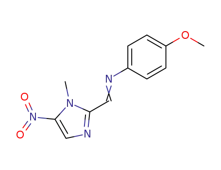 4-methoxy-N-[(E)-(1-methyl-5-nitro-1H-imidazol-2-yl)methylidene]aniline