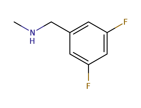 Molecular Structure of 90390-28-6 (N-(3,5-Difluorobenzyl)-N-methylamine)