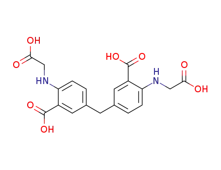 Molecular Structure of 103649-96-3 (Benzoic acid, 3,3'-methylenebis[6-[(carboxymethyl)amino]-)