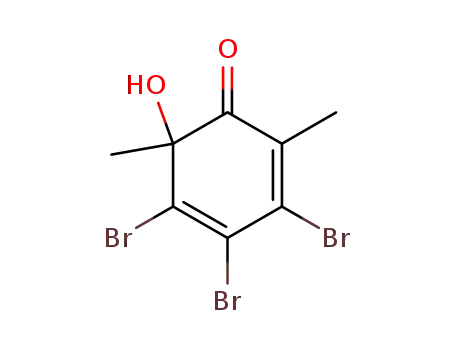 Molecular Structure of 84700-75-4 (2,4-Cyclohexadien-1-one, 3,4,5-tribromo-6-hydroxy-2,6-dimethyl-)