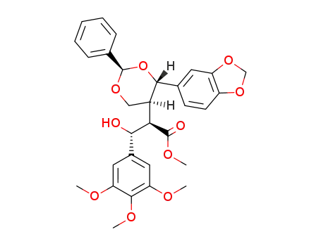 (2R,3R)-2-((2R,4S,5S)-4-Benzo[1,3]dioxol-5-yl-2-phenyl-[1,3]dioxan-5-yl)-3-hydroxy-3-(3,4,5-trimethoxy-phenyl)-propionic acid methyl ester