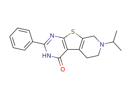 2-Phenyl-5,6,7,8-tetrahydro-7-isopropylpyrido<4',3':4,5>thieno<2,3-d>pyrymidin-4(3H)-one