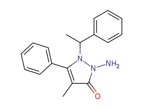 3H-Pyrazol-3-one,
2-amino-1,2-dihydro-4-methyl-5-phenyl-1-(1-phenylethyl)-