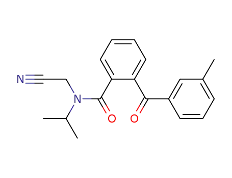 Molecular Structure of 137537-44-1 (N-Cyanomethyl-N-isopropyl-2-(3-methyl-benzoyl)-benzamide)