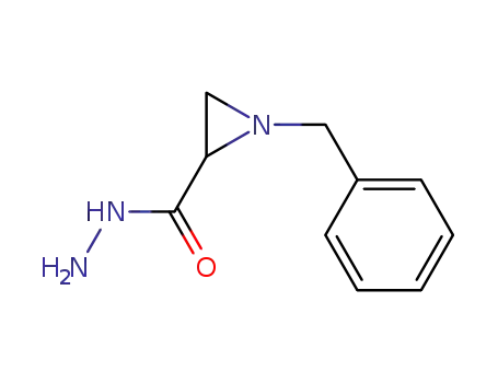 Molecular Structure of 19615-19-1 (2-Aziridinecarboxylic acid, 1-(phenylmethyl)-, hydrazide)